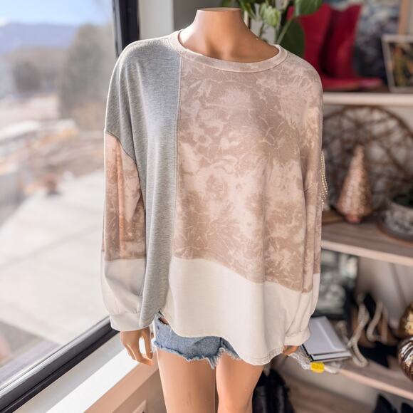 Gilli Colorblock Lightweight Long Sleeve Relaxed Fit Top/Sweatshirt-Women’s S/M - Picture 7 of 10